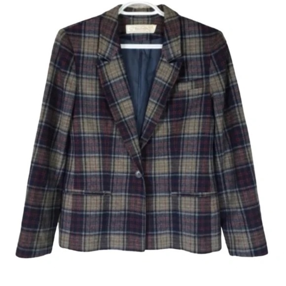 Young Pendleton tartan plaid wool blazer coat - Picture 1 of 5